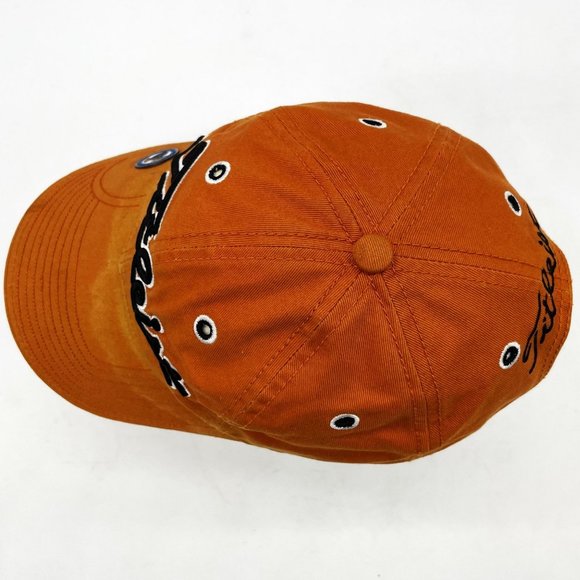 Vtg New Era Orange Titleist Golf Embroidered Logo One Size Adjustable Hat Cap - Picture 6 of 9